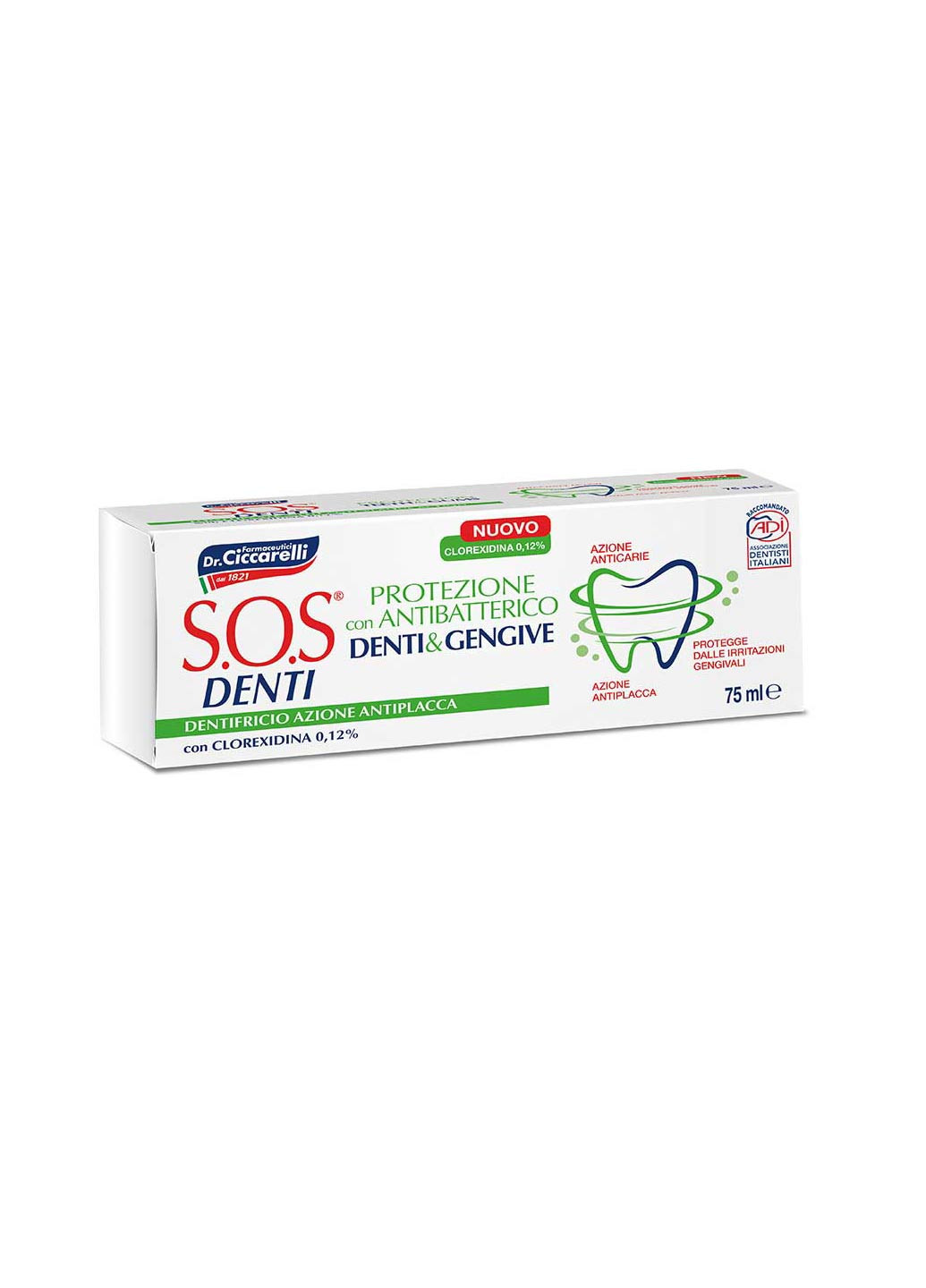 Зубна паста SOS Denti Protection with chlorhexidine Антибактеріальне з хлоргексидином Pasta del Capitano (215077948)