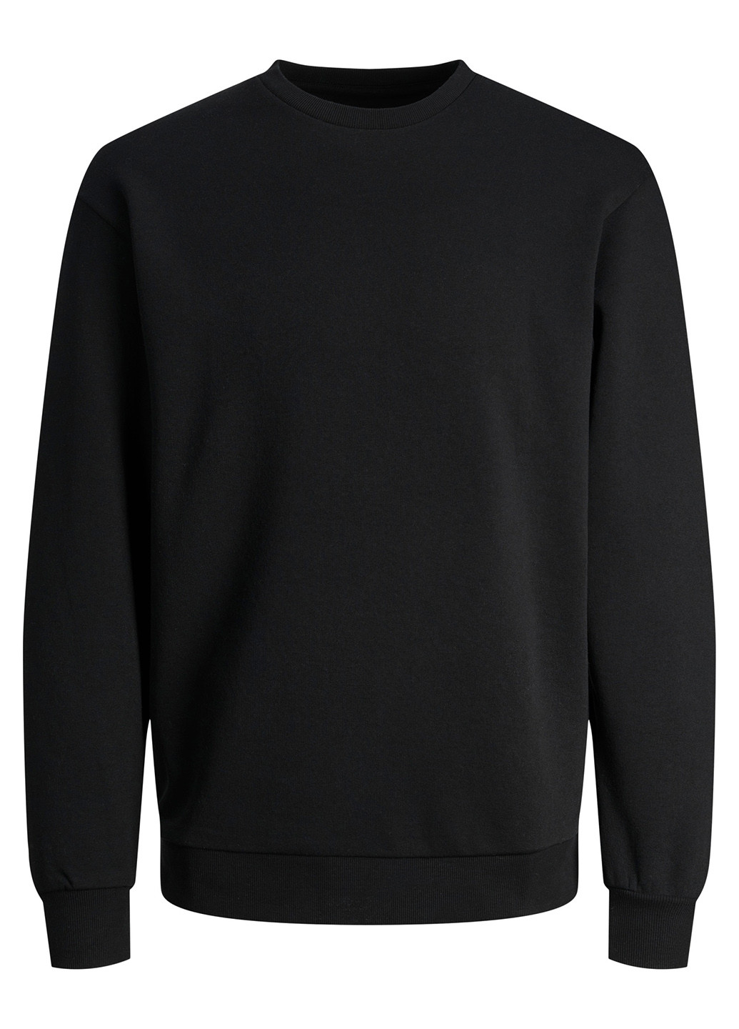 Чорний світшот Jack & Jones однотонний без декору (354686431)