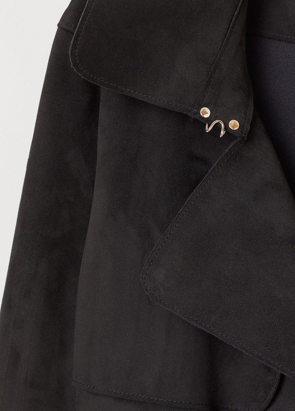 Черное Кэжуал, Классическое полупальто однобортное H&M однотонное