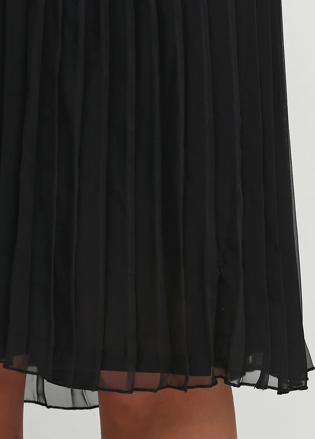 Спідниця H&M плісе однотонна чорна кежуал