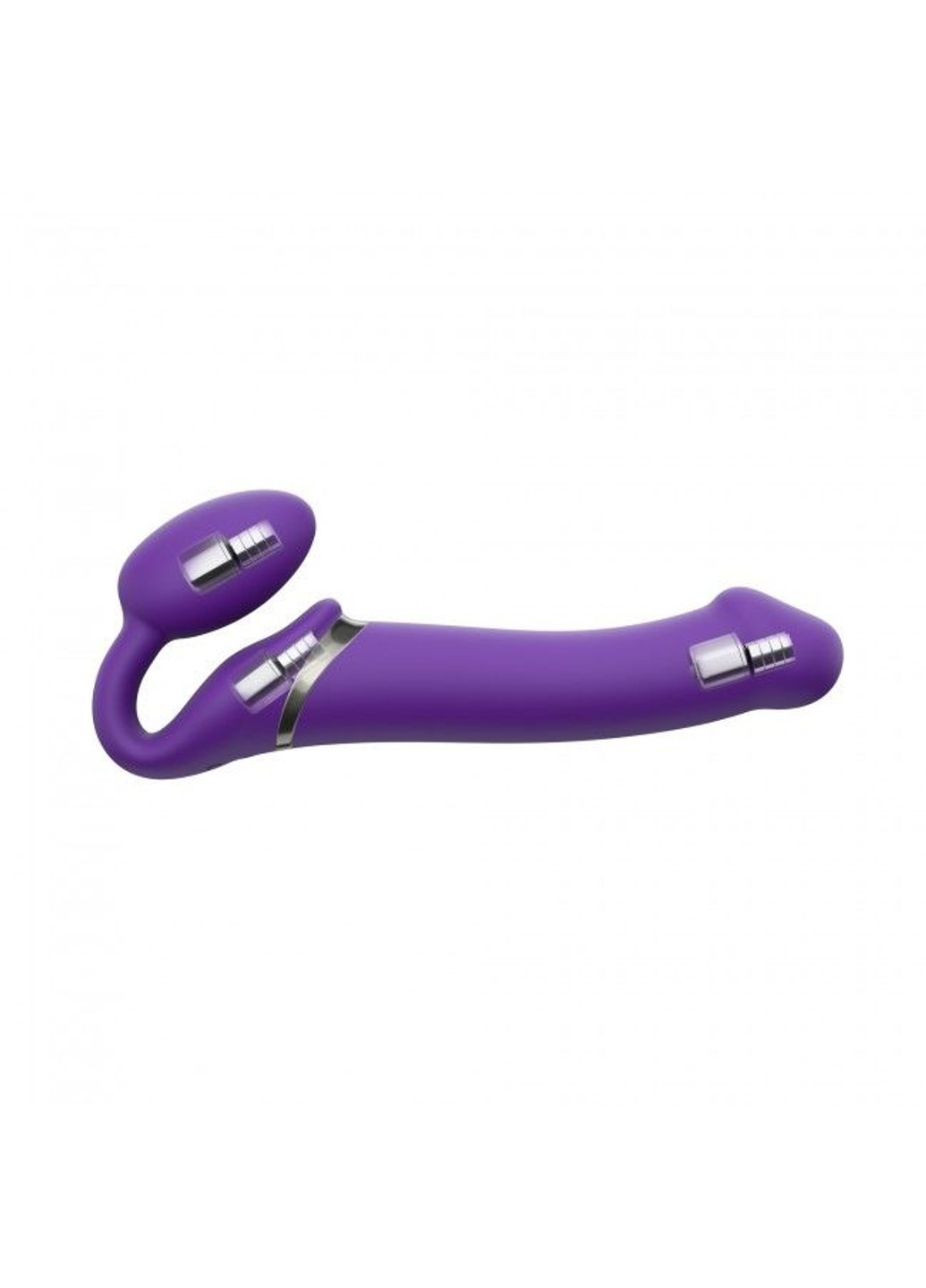 Безремневой страпон с вибрацией Vibrating Violet XL, диаметр 4,5см, пульт ДУ, регулируем Strap-On-Me (256537659)