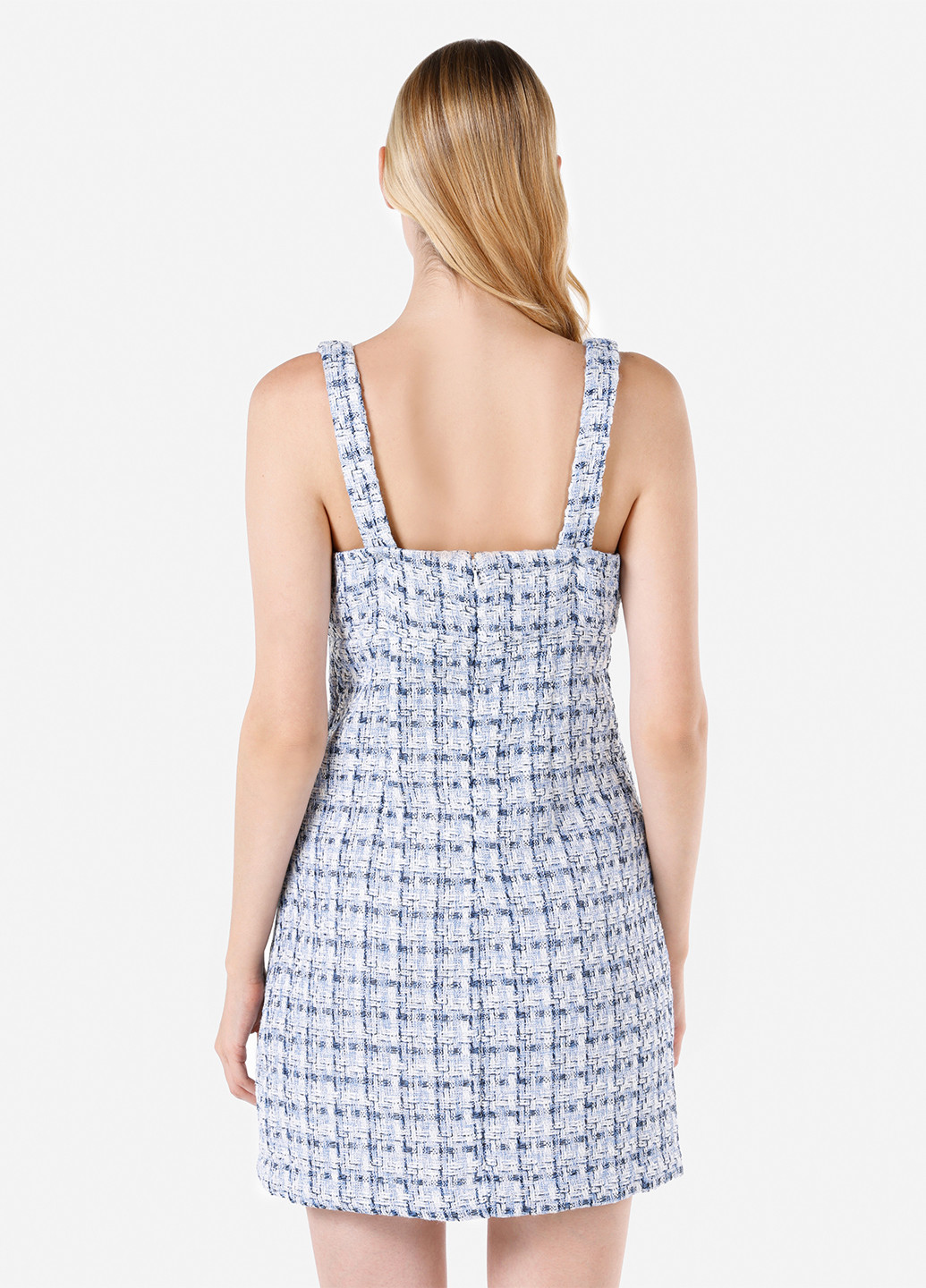 Блакитна кежуал сукня сукня-майка Colin's в клітинку