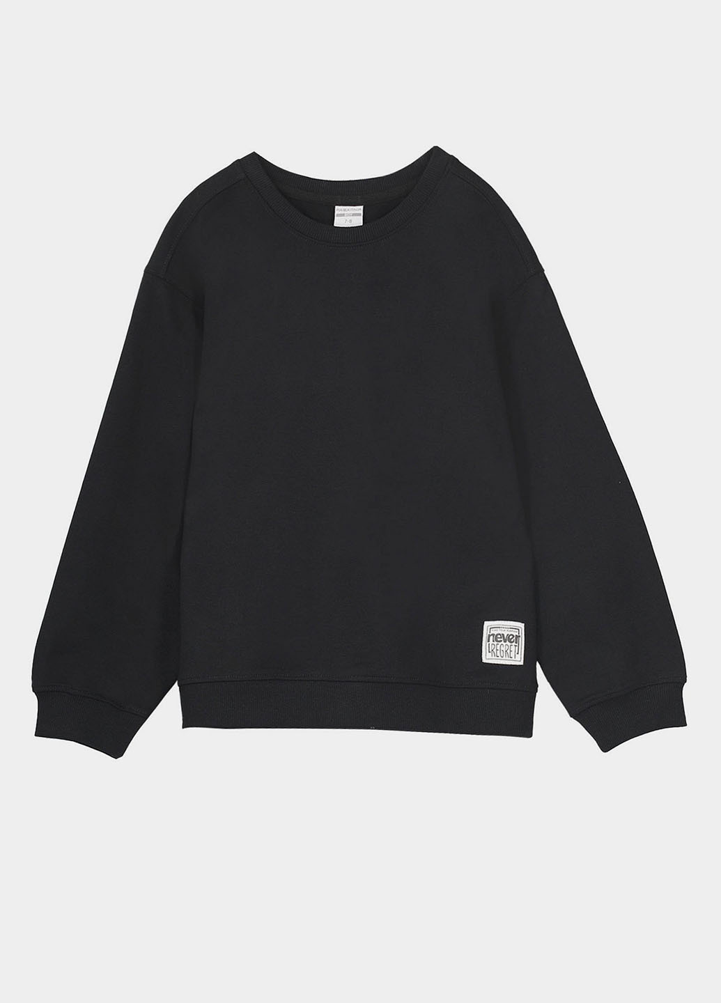 Piazza Italia свитшот однотонный черный кэжуал хлопок