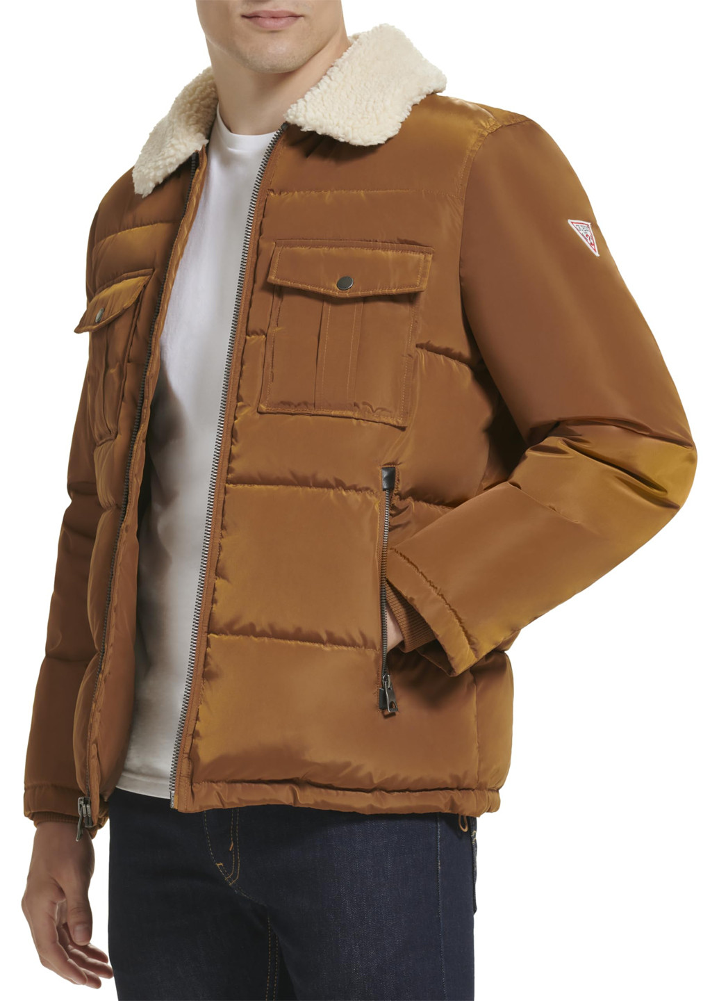 Коричнева демісезонна куртка Guess