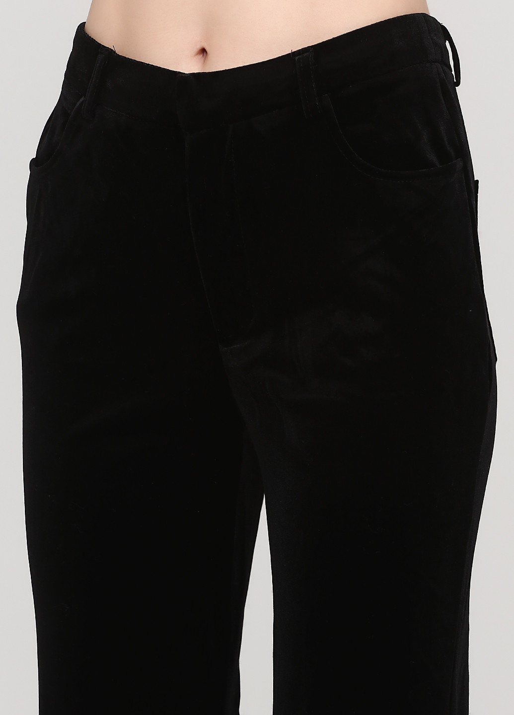 Черные кэжуал демисезонные клеш брюки Mango