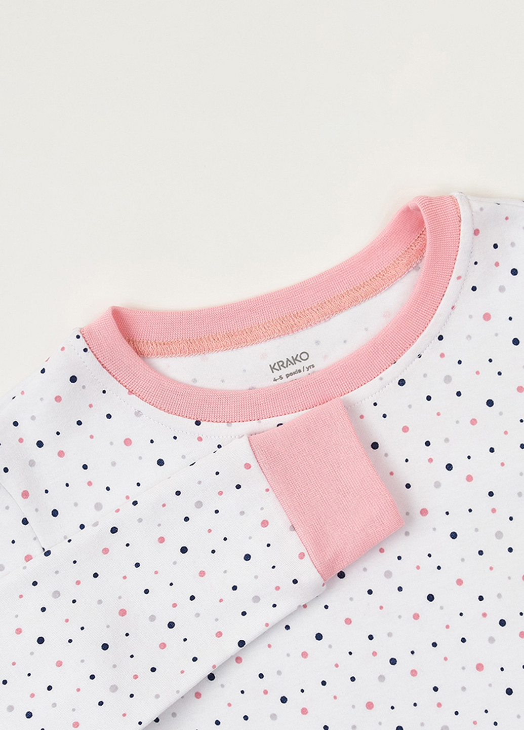 Біла всесезон піжама (лонгслів, штани) лонгслів + брюки KRAKO