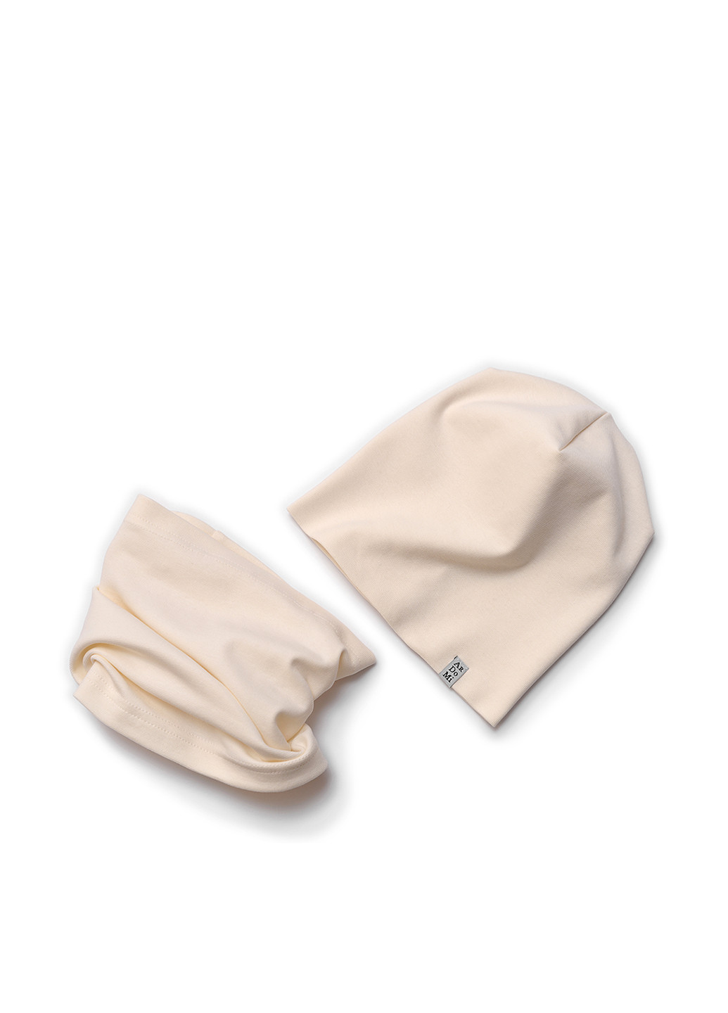 Молочный демисезонный комплект (шапка, шарф-снуд) ArDoMi