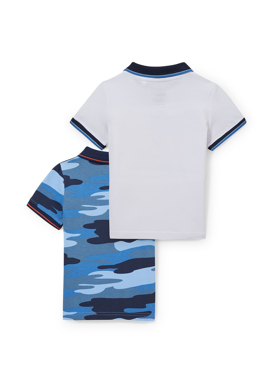 Цветная детская футболка-поло (2 шт.) для мальчика C&A с камуфляжным принтом