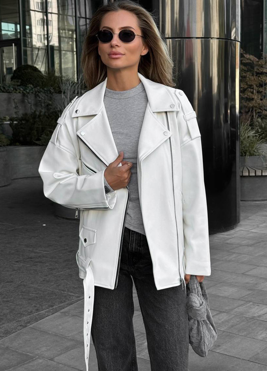 Молочна демісезонна куртка косуха No Brand