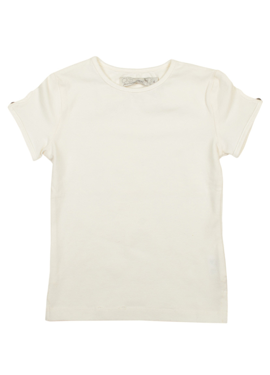Белая летняя футболка с коротким рукавом CKS