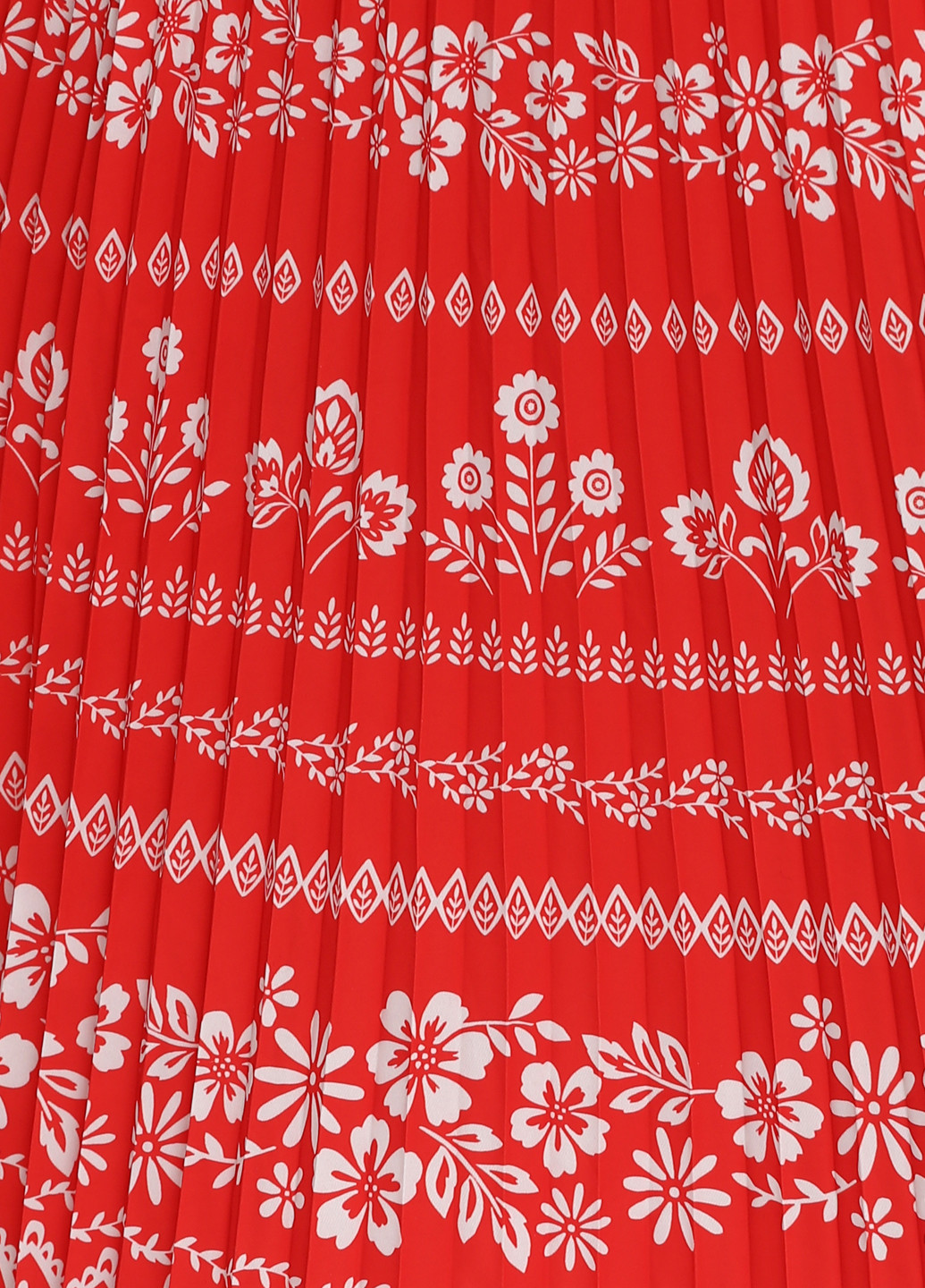 Красное вечернее платье плиссированное, с открытыми плечами Myleene Klass с орнаментом