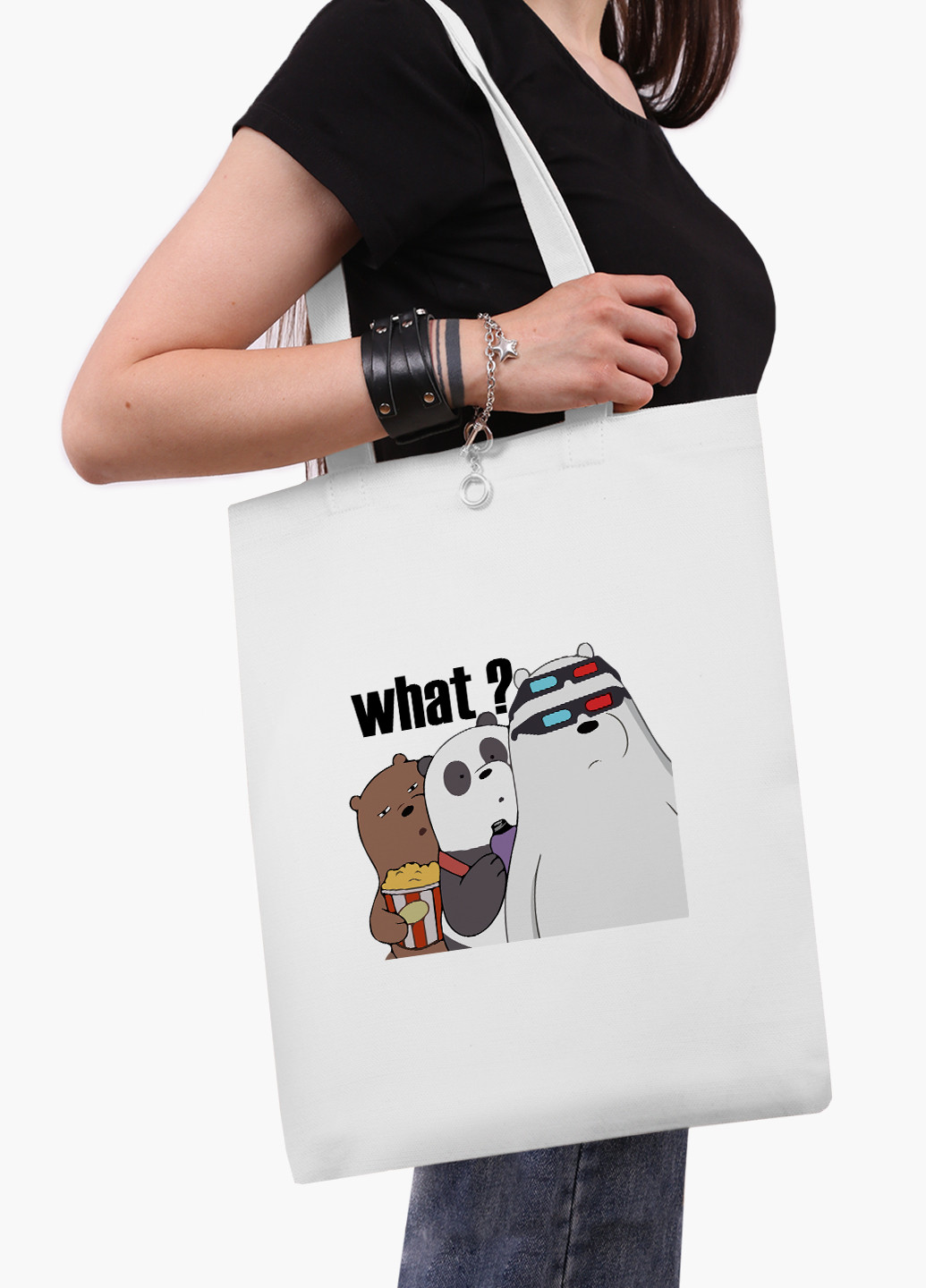 Эко сумка шоппер белая Вся правда о медведях (We Bare Bears) (9227-2902-WT-2) экосумка шопер 41*35 см MobiPrint (224806248)