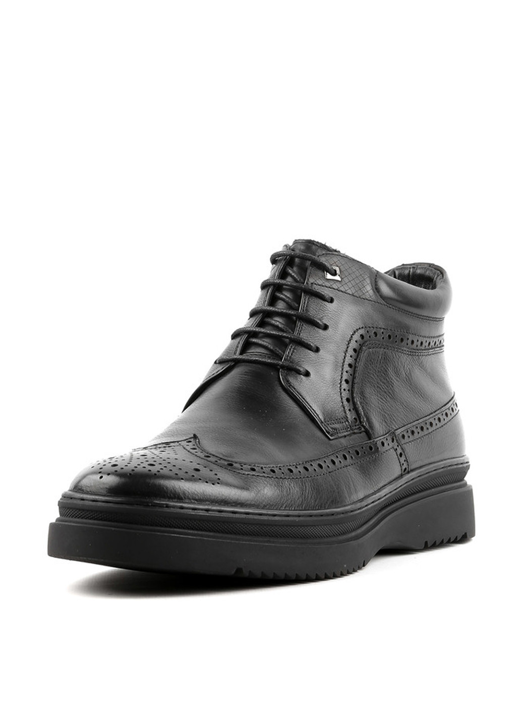 Черные зимние ботинки броги Basconi