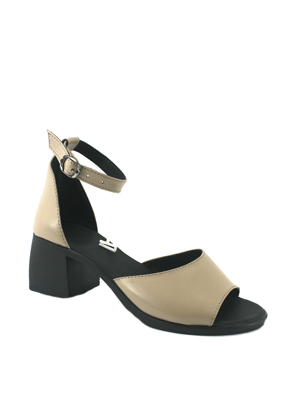 Кофейные босоножки Mila с ремешком лаковые