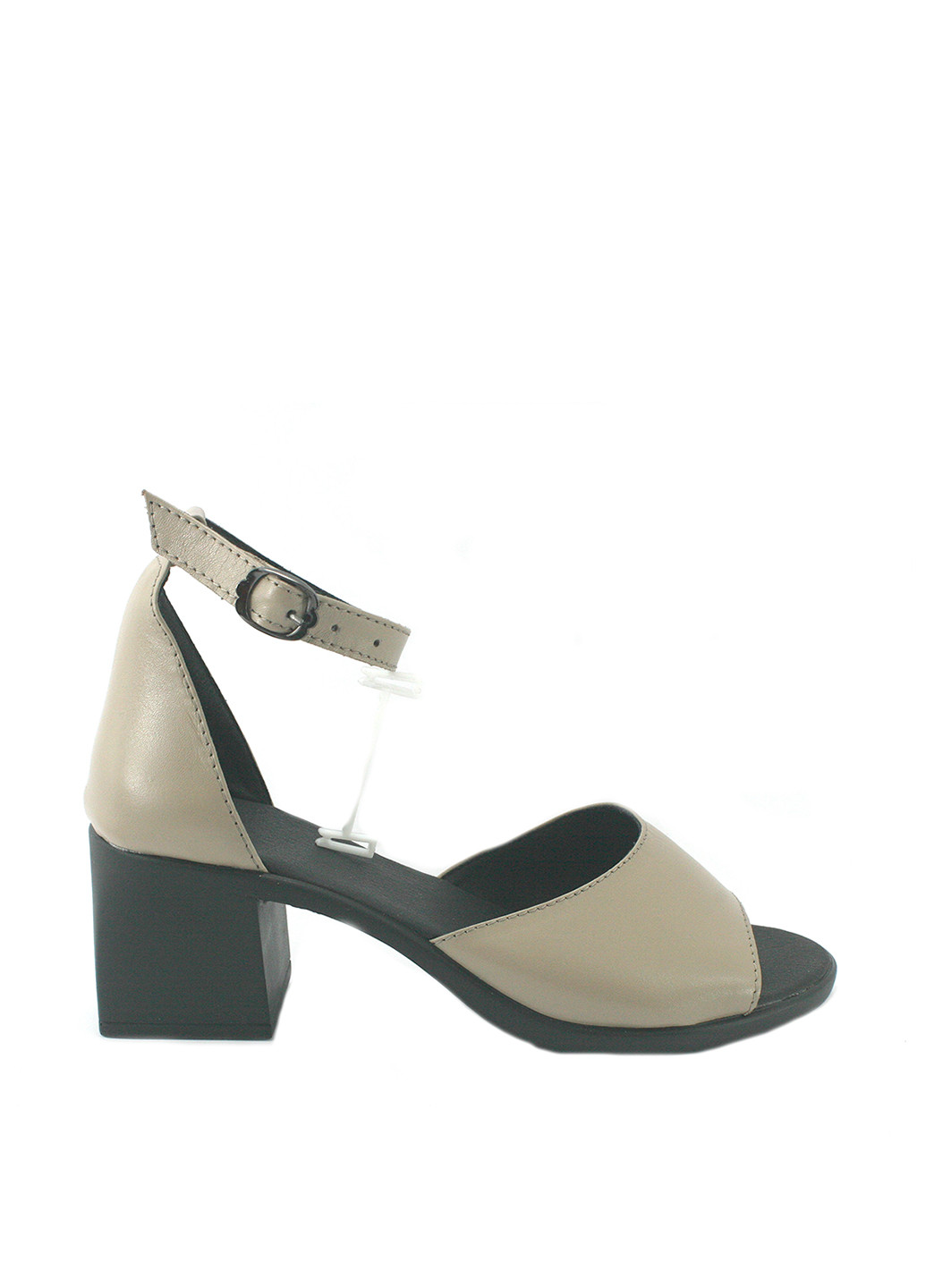 Кофейные босоножки Mila с ремешком лаковые