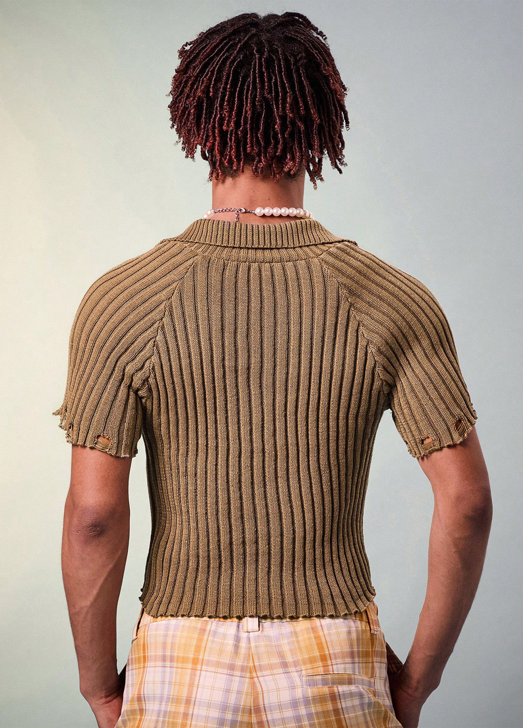 Бежевий літній светр пуловер SHEIN