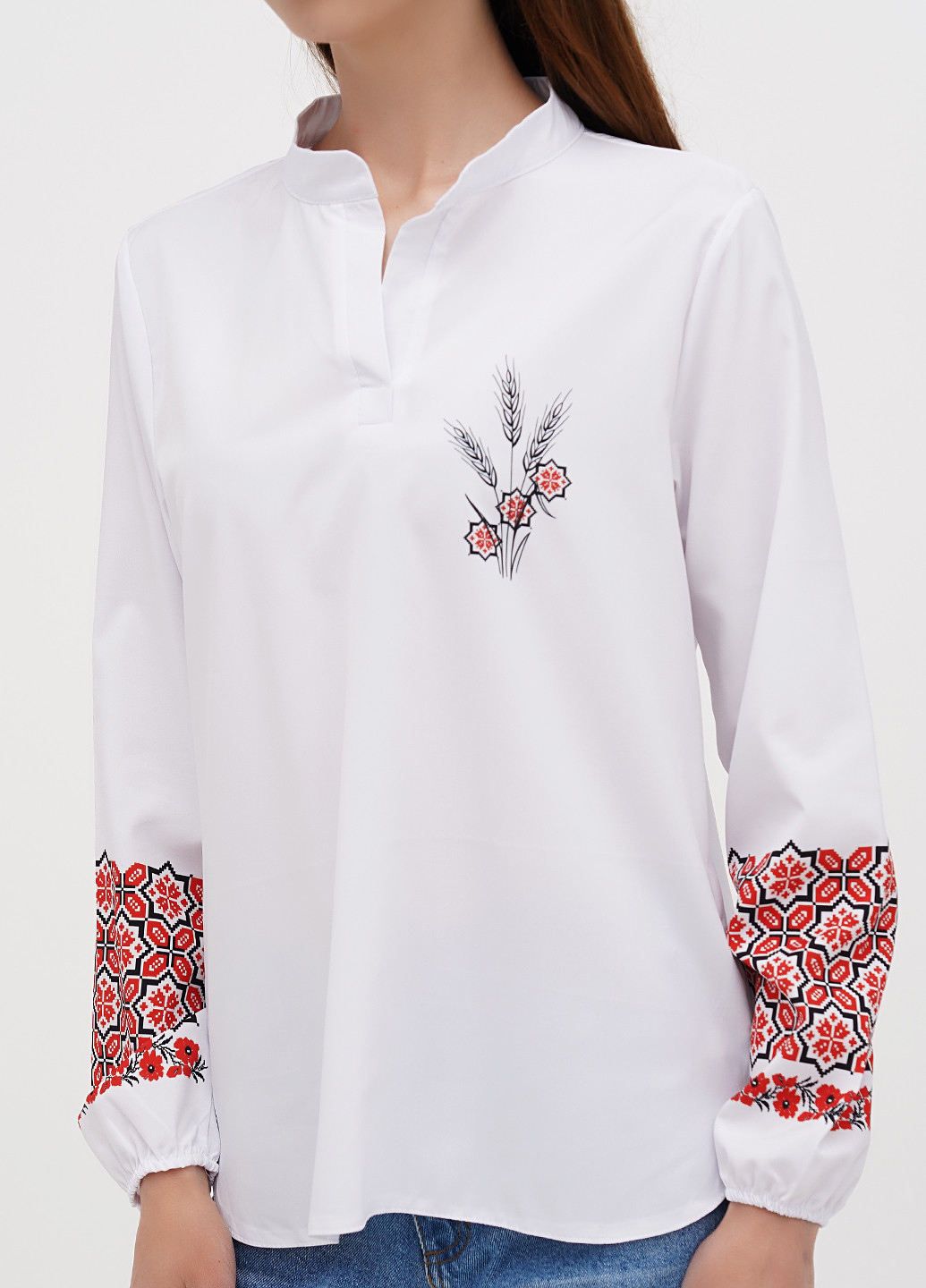 Белая демисезонная блуза Leka