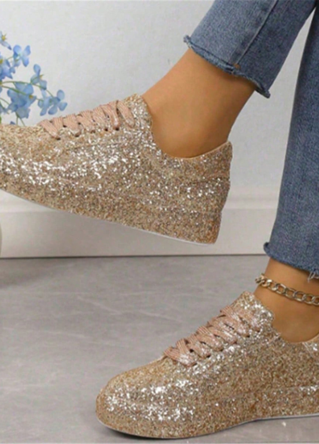 Золоті кросівки SHEIN