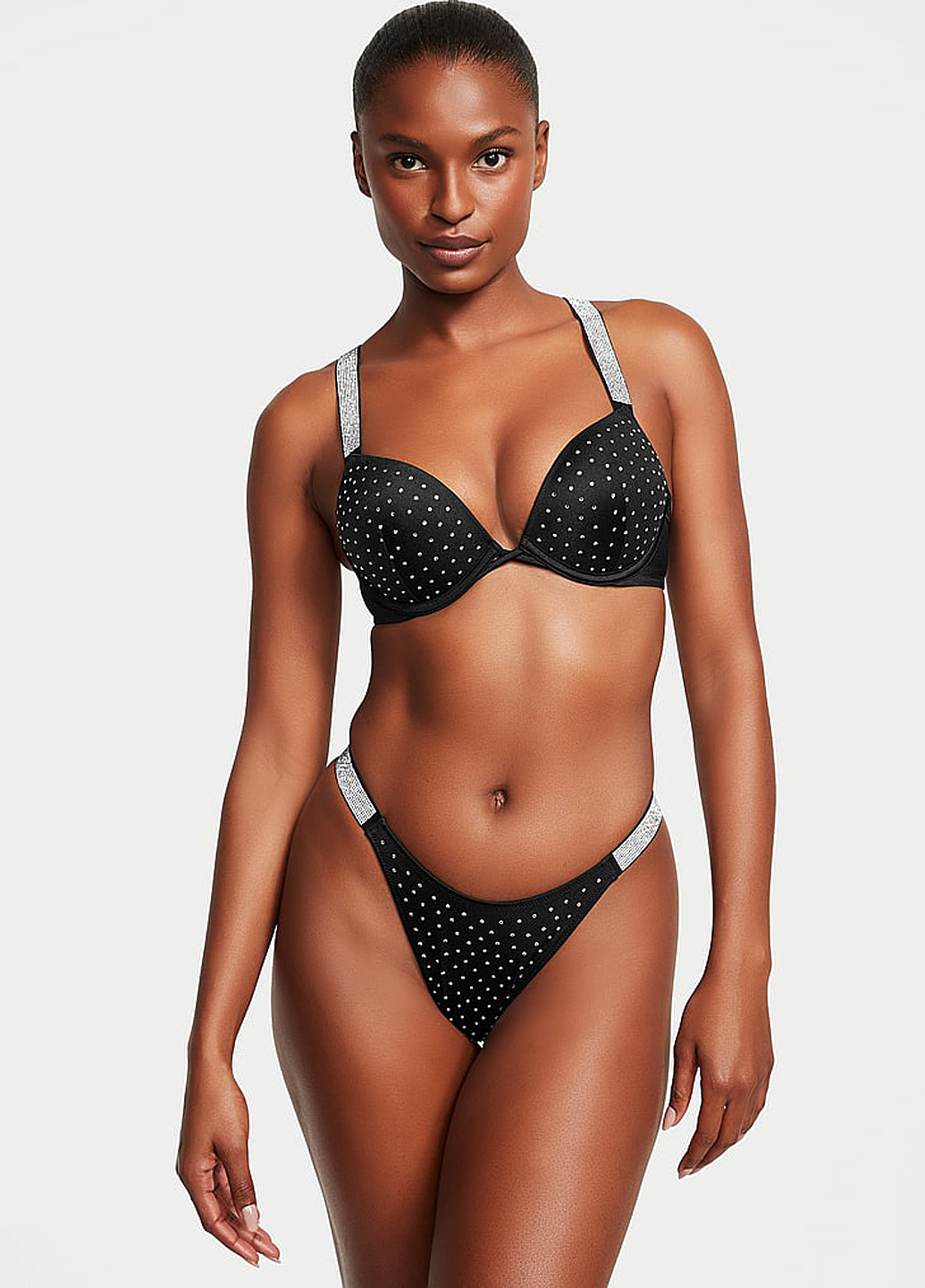 Черные купальные трусики-плавки однотонные Victoria's Secret