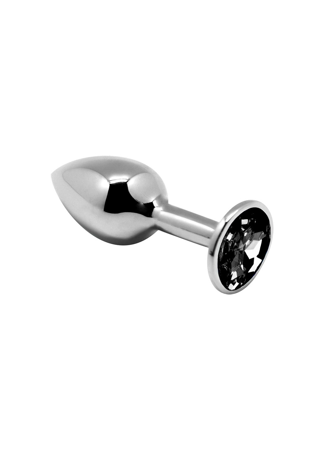 Металлическая анальная пробка с кристаллом Mini Metal Butt Plug Black M Alive (254151192)