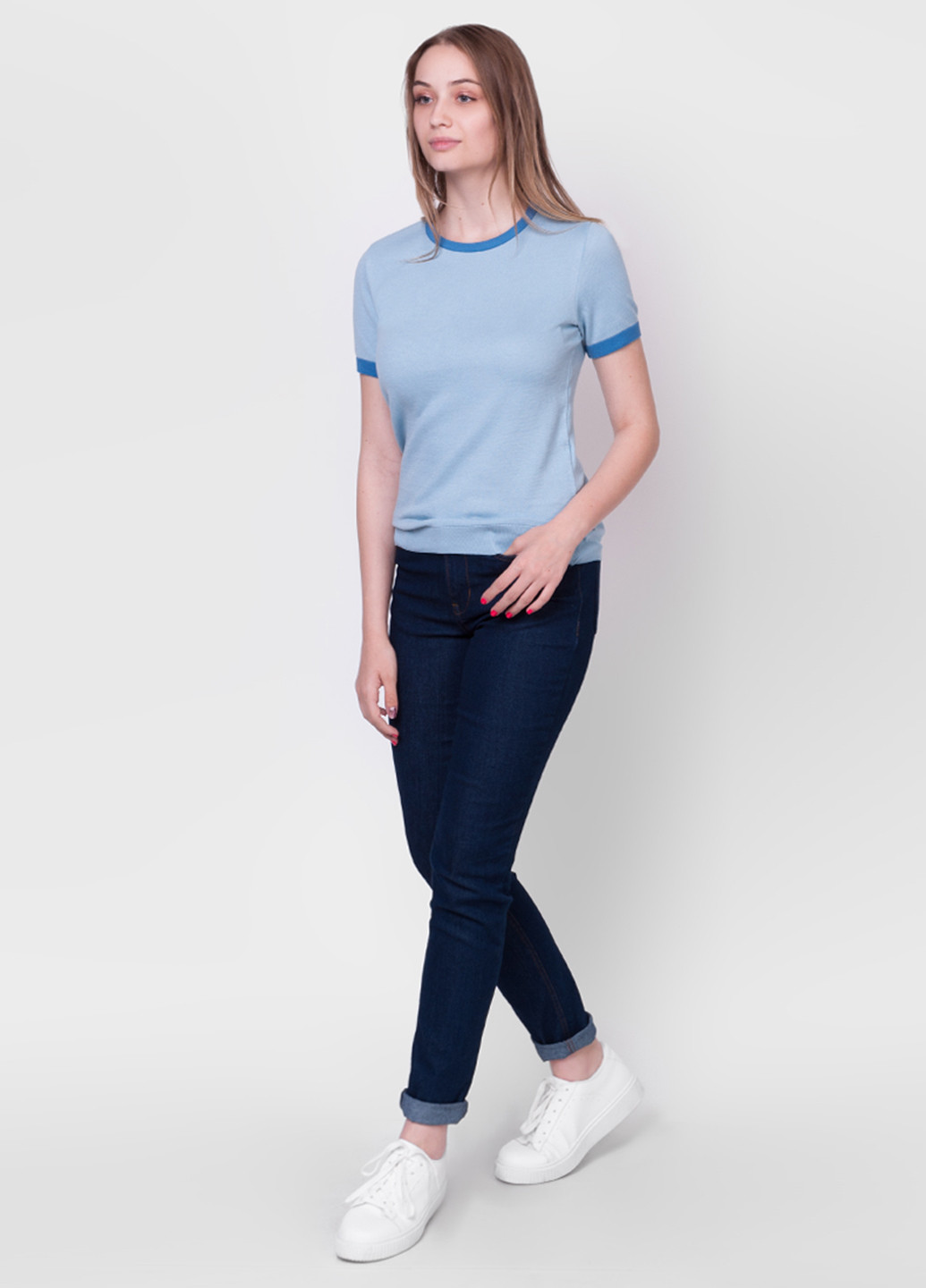 Голубая летняя футболка Arber Woman