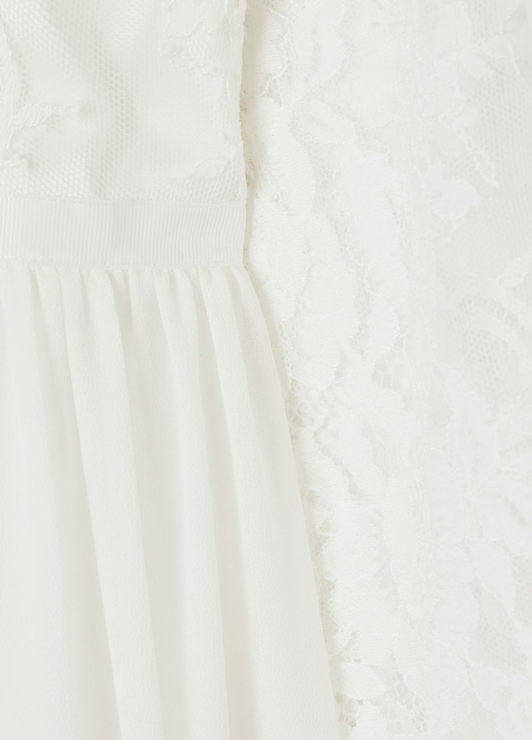 Белое свадебное платье свадебное H&M однотонное