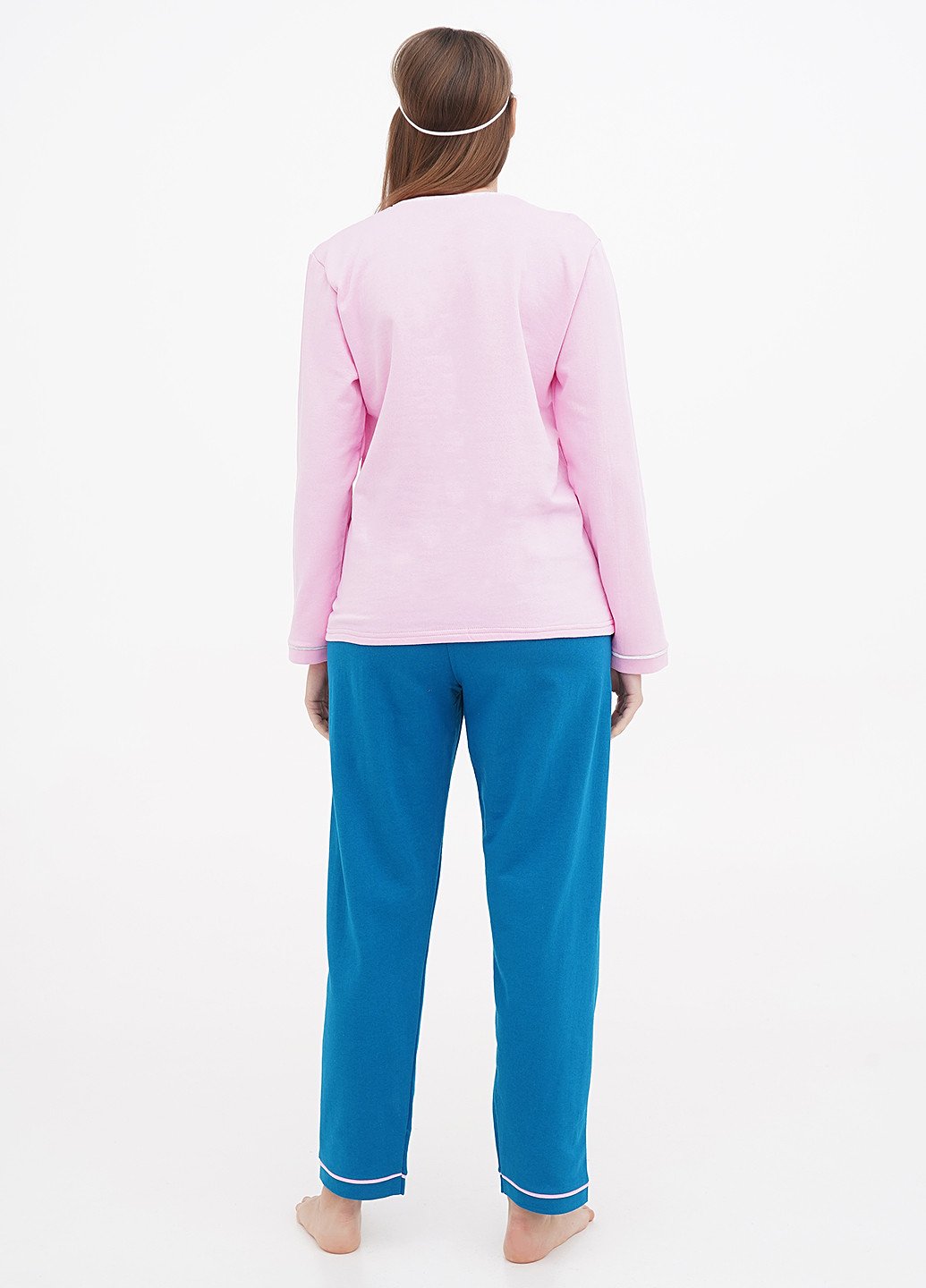 Комбинированная всесезон пижама (лонгслив брюки, маска для сна) лонгслив + брюки Трикомир