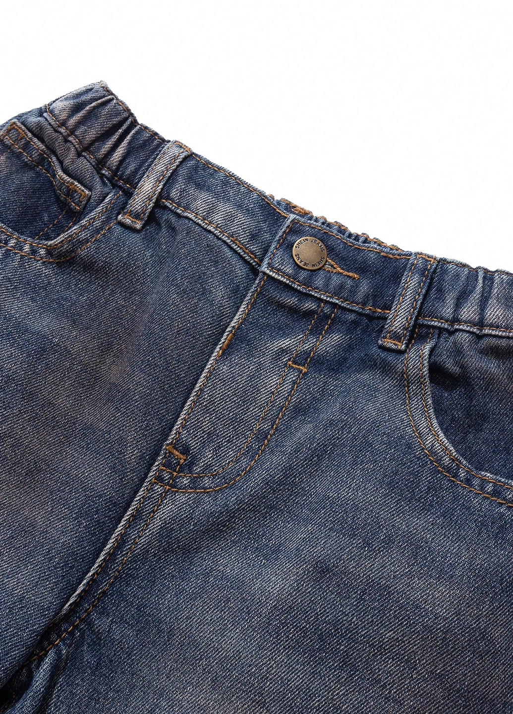 Синие демисезонные джинсы SHEIN