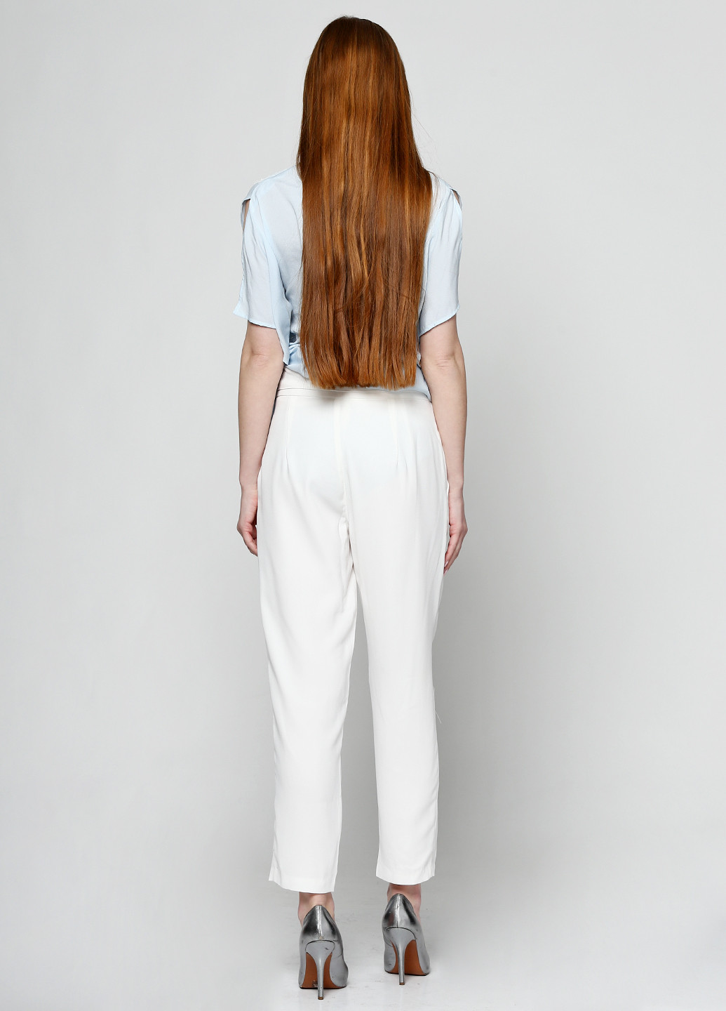 Белые кэжуал летние брюки Silvian Heach