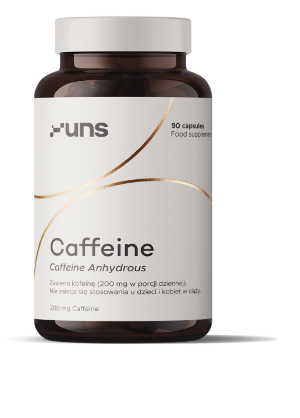 Кофеин для нервной системы, снижения веса, концентрации внимания (90 капсул) Uns (251165193)