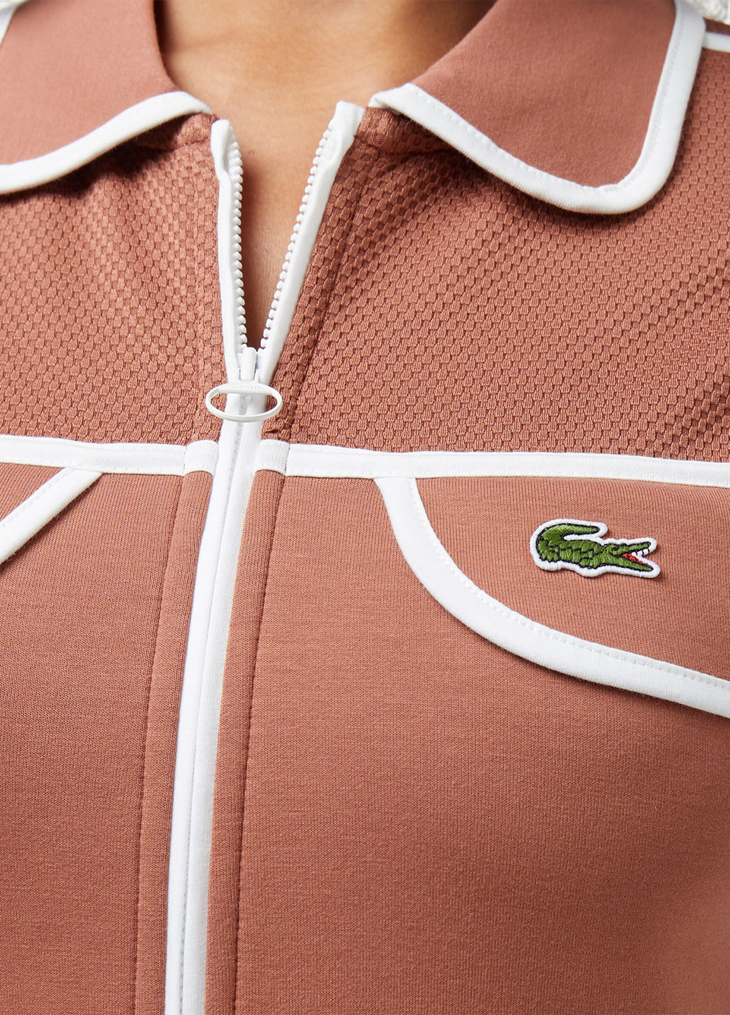 Коричневое кэжуал платье поло Lacoste однотонное