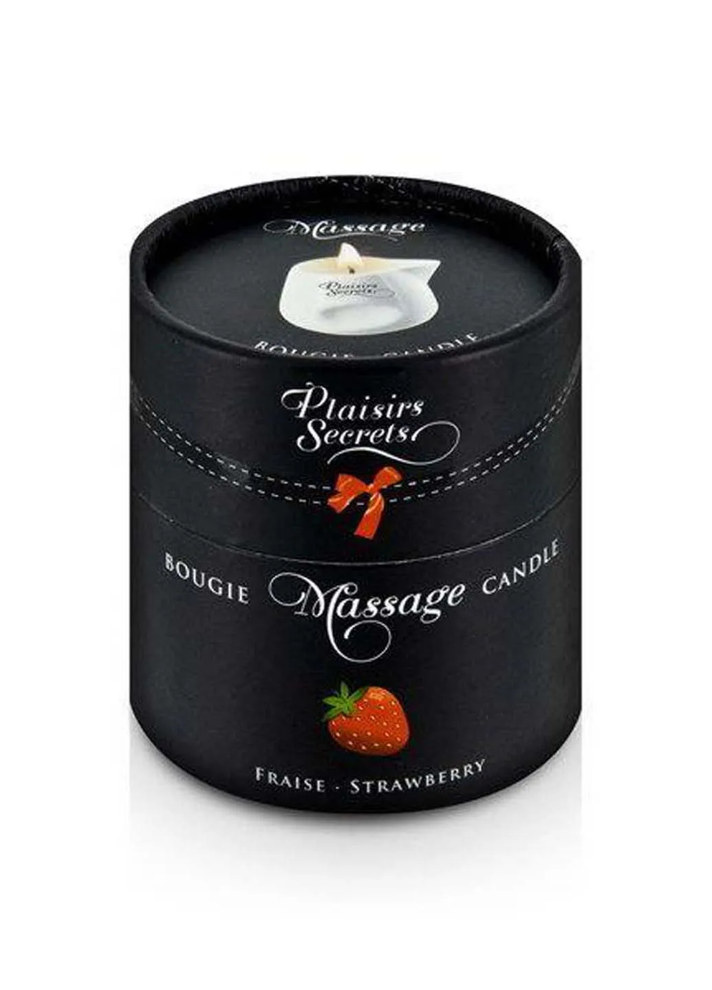 Массажная свеча Strawberry 80 мл Plaisirs Secrets (256170683)