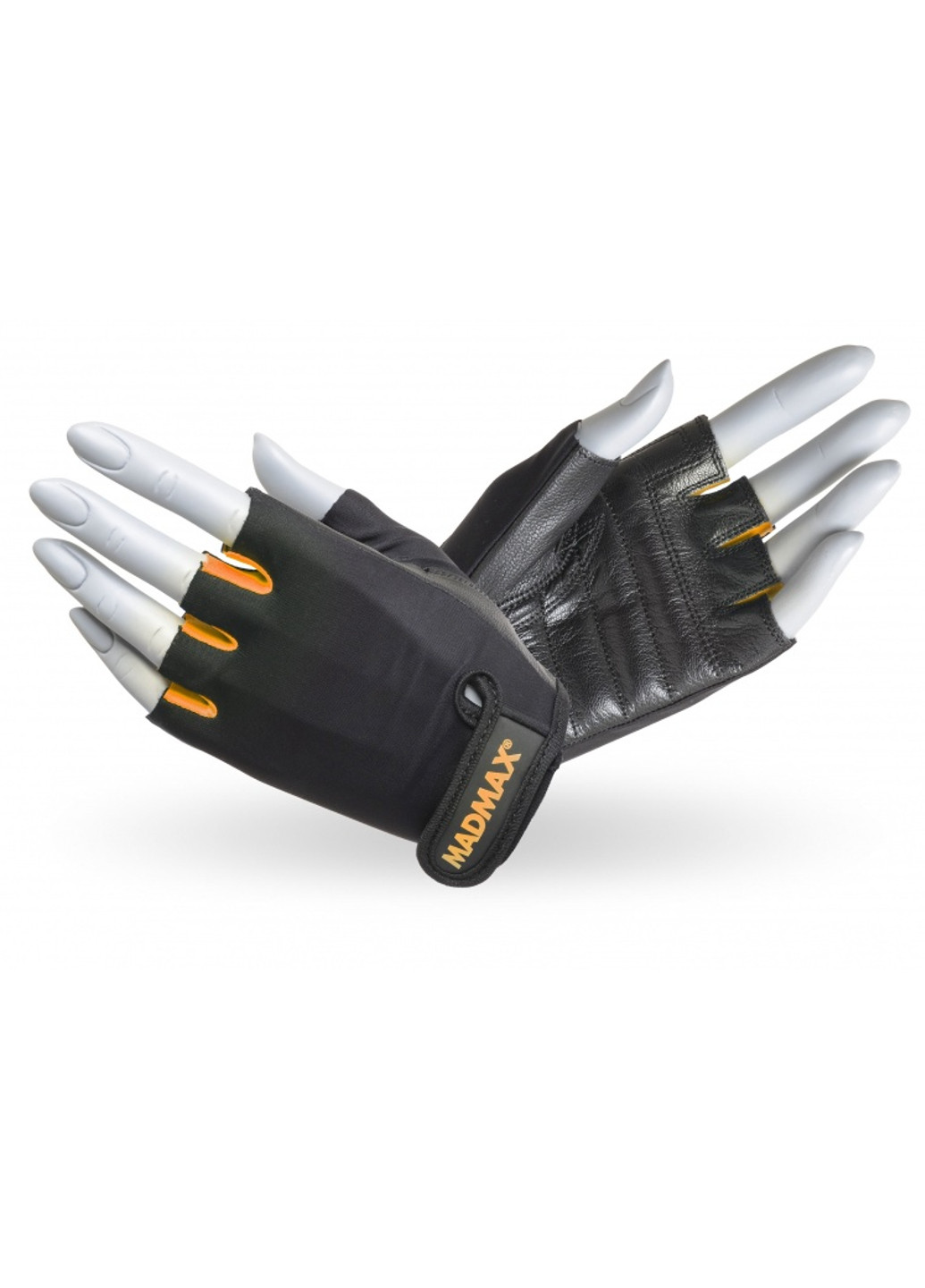 Жіночі спортивні рукавички RAINBOW MFG 251 - чорний / помаранчевий ХS Mad Max (251253542)