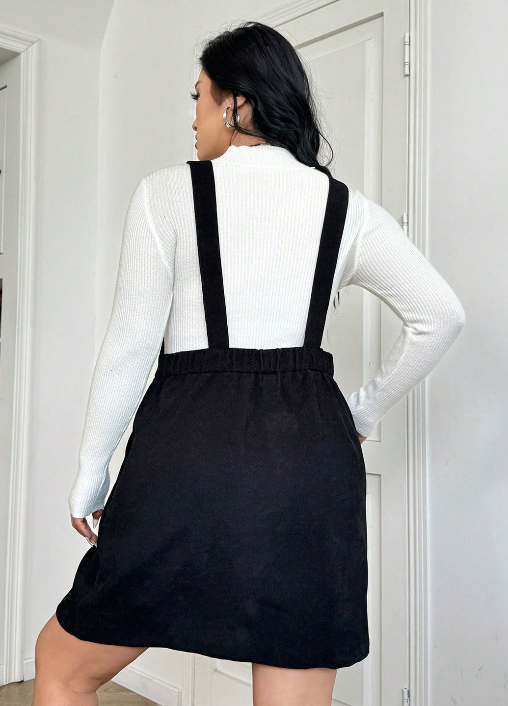 Демисезонный женский сарафан SHEIN однотонный