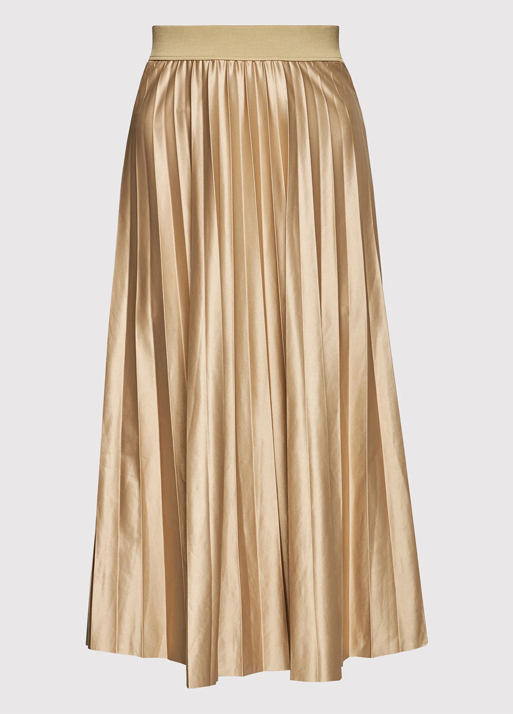 Золотая кэжуал однотонная юбка Vila плиссе