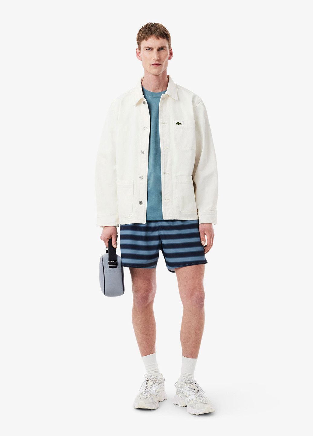 Темно-синяя футболка Lacoste