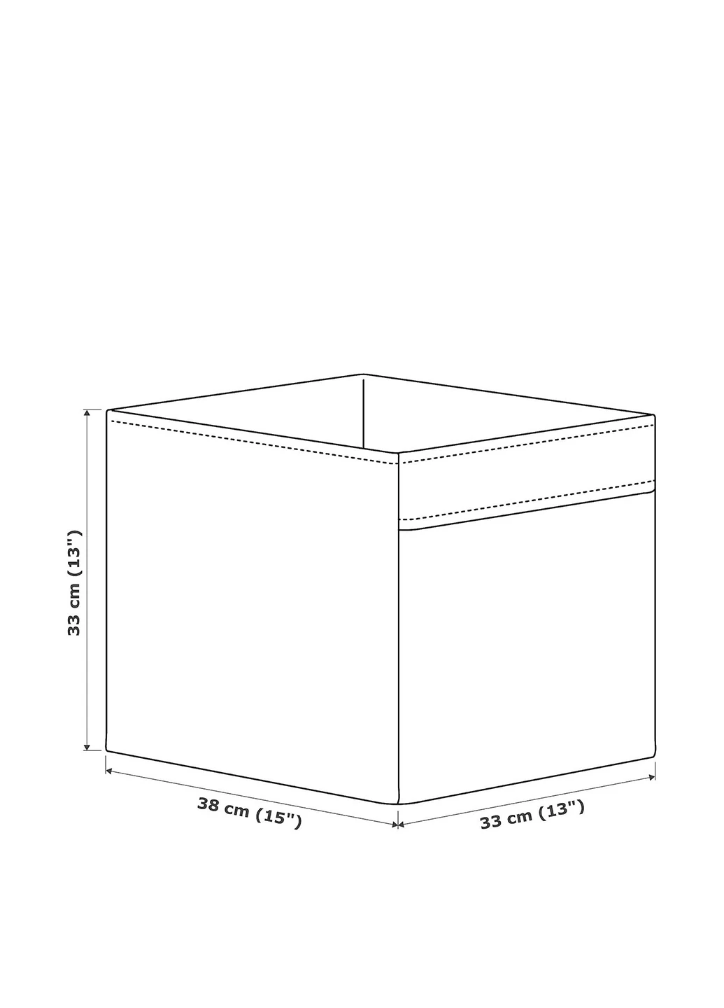 Коробка для зберігання, 33x38x33 см IKEA (268217543)