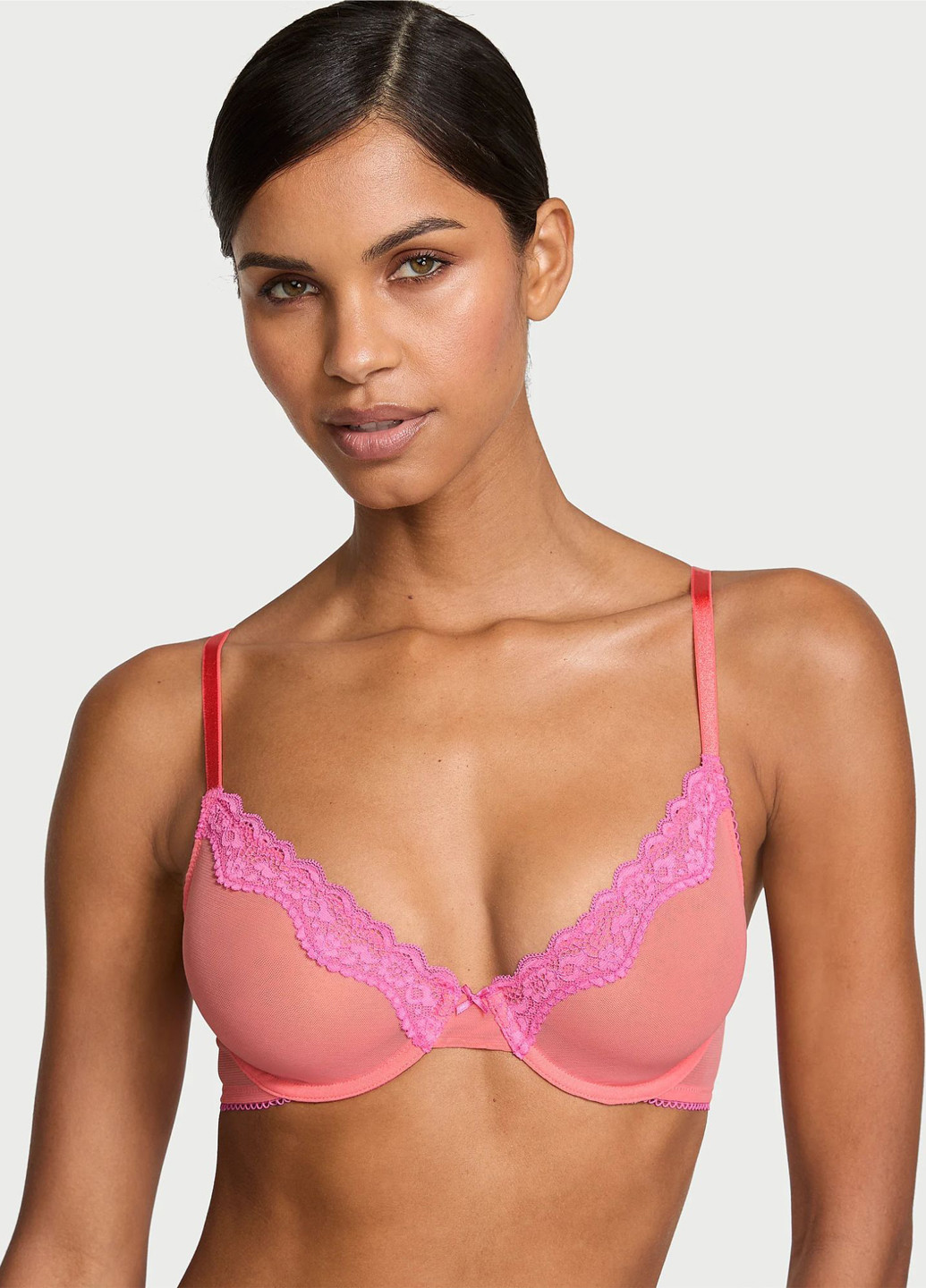 Оранжевый демисезонный комплект (бюстгальтер, трусики) Victoria's Secret