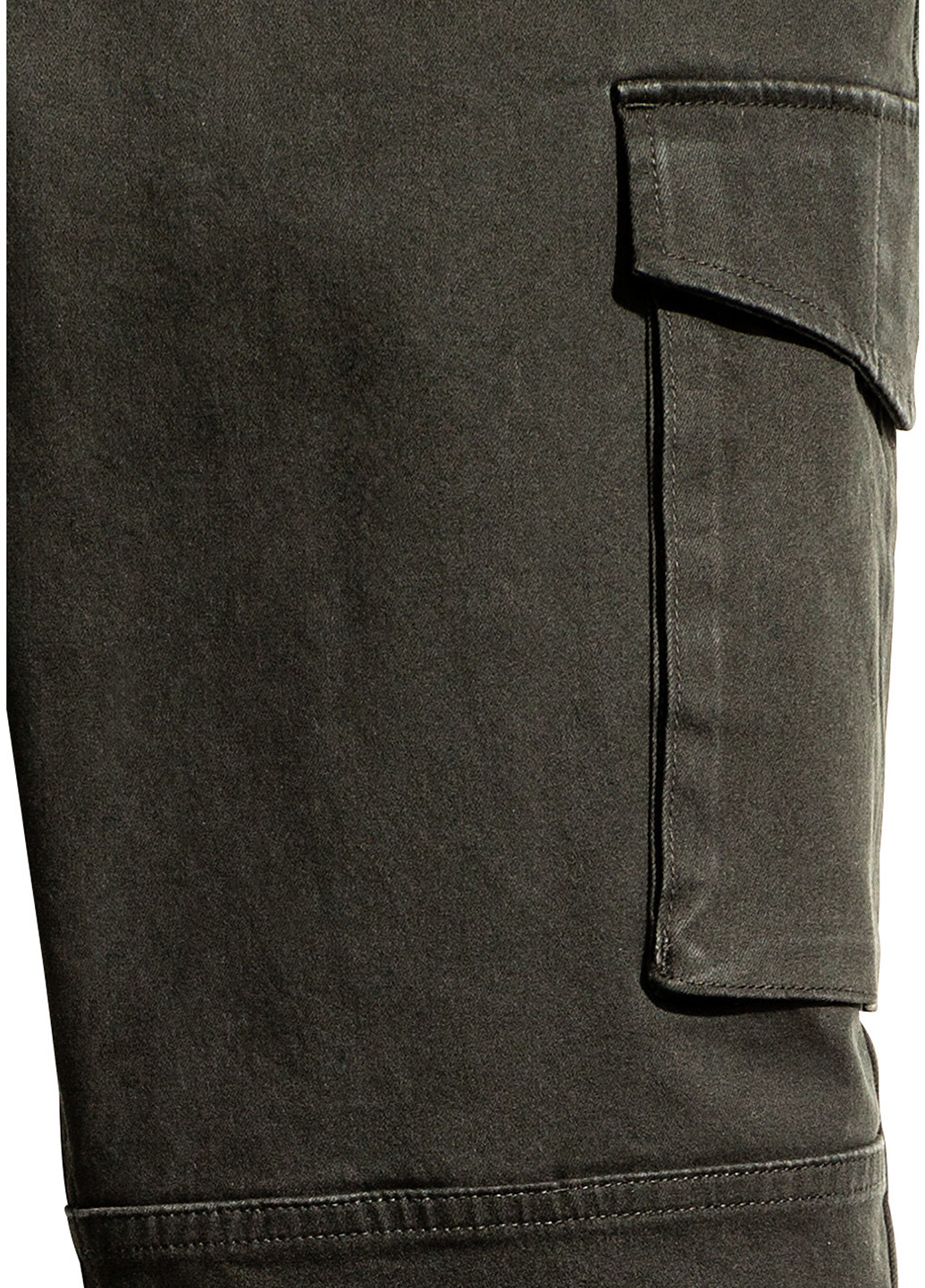 Темно-зеленые спортивные демисезонные прямые брюки H&M