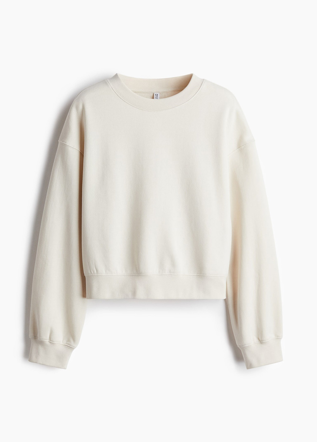 Молочний світшот H&M однотонний без декору (365968230)