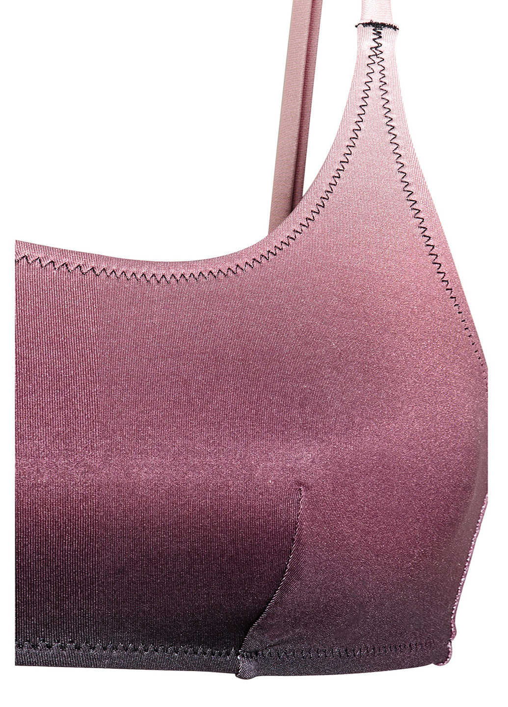 Купальный лиф H&M топ градиент тёмно-фиолетовый пляжный трикотаж, полиэстер