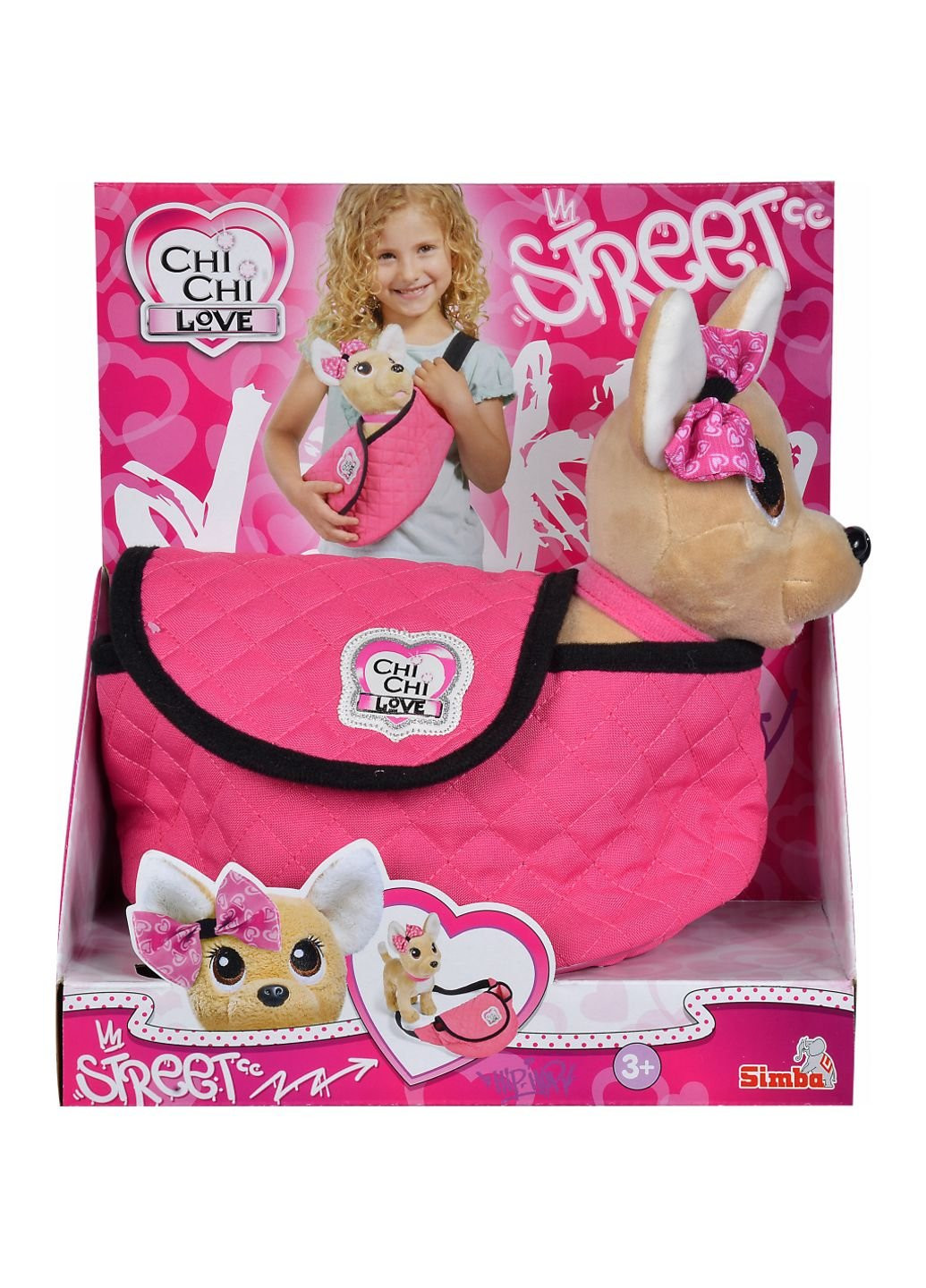 Мягкая игрушка Чихуахуа Фэшн Стрит с сумочкой 20 см Chi Chi Love (252242937)