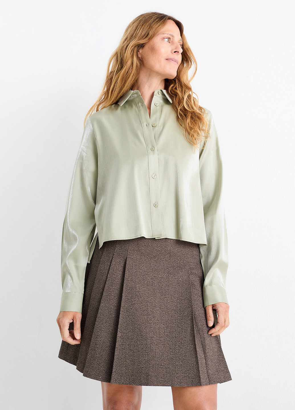 Оливковая блуза C&A