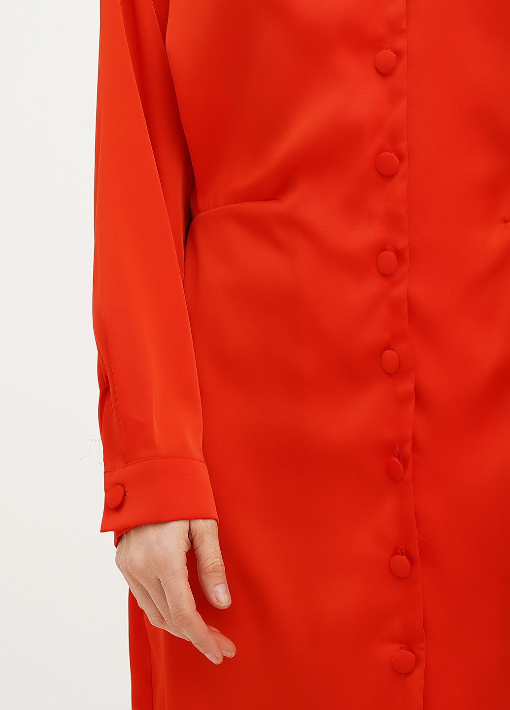 Яскраво-червона кежуал сукня сукня-сорочка Vicolo однотонна
