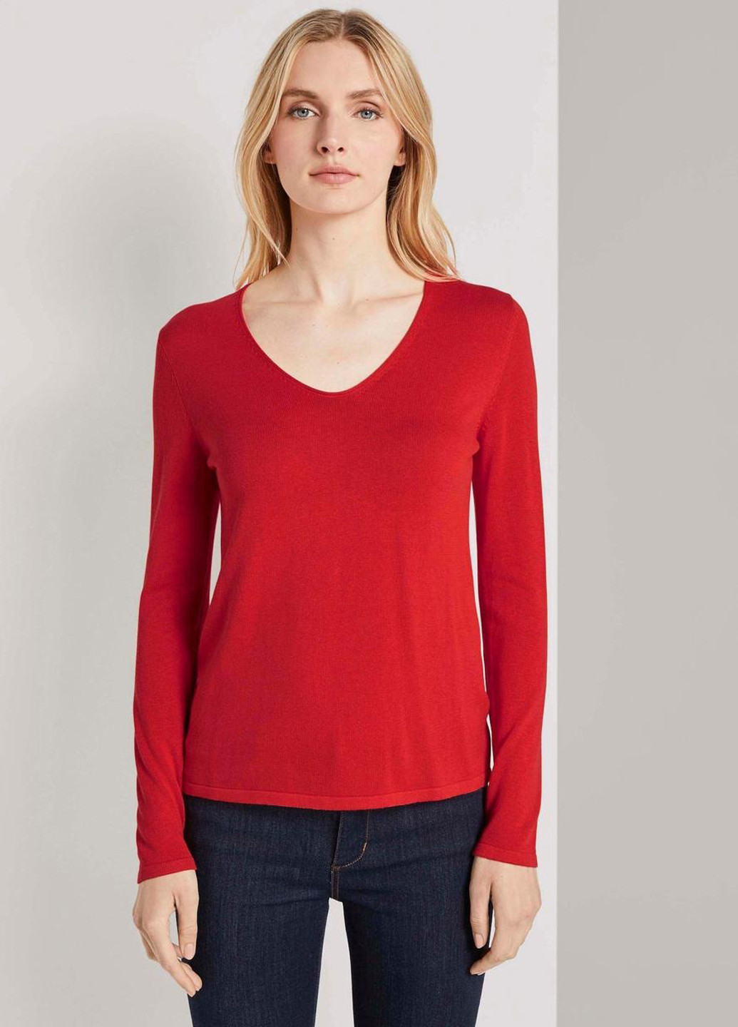 Червоний демісезонний пуловер пуловер Tom Tailor