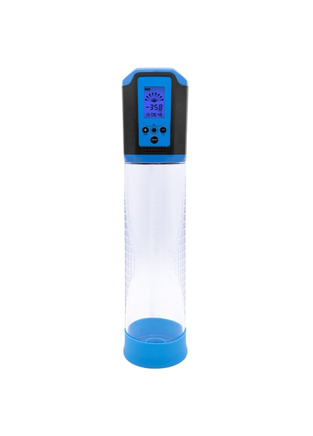 Автоматична вакуумна помпа Men Passion Pump Blue, LED-табло, перезаряджувана, 8 режимів PowerUp (254785271)