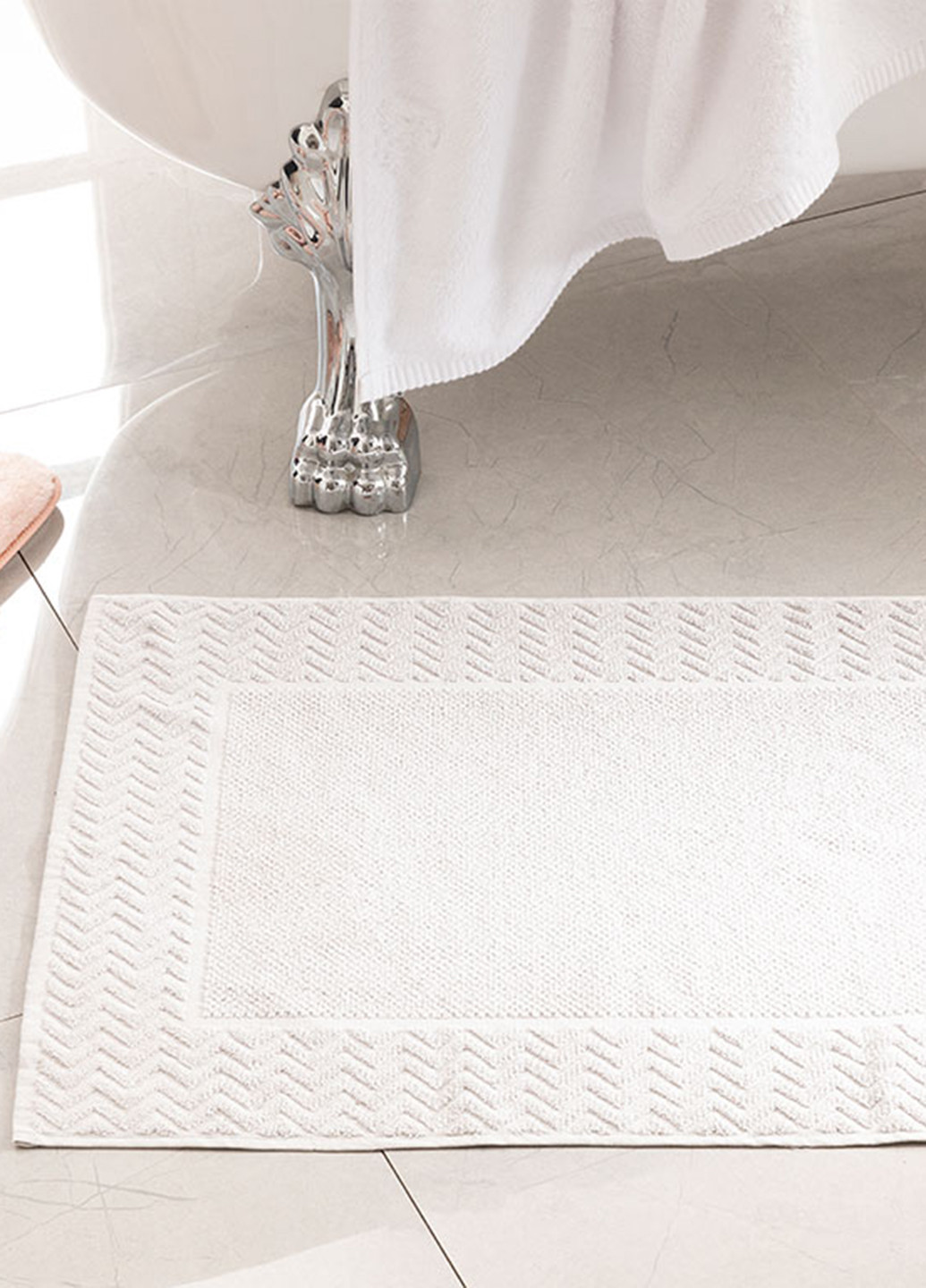 English Home полотенце для ног, 50х70 см однотонный светло-серый производство - Турция