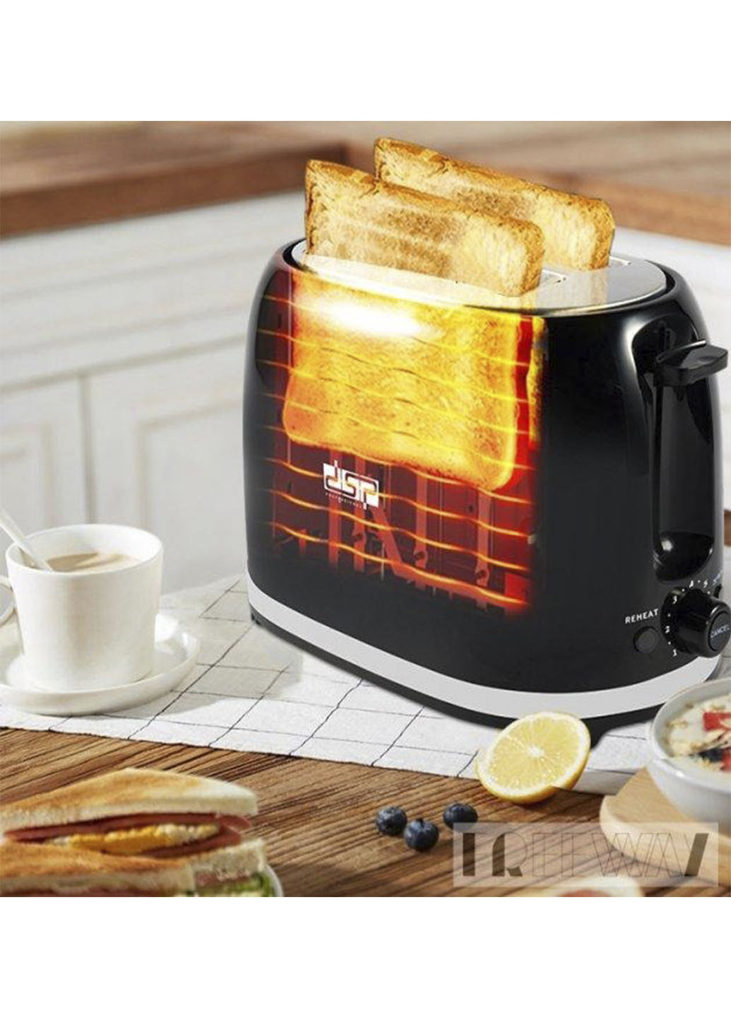 Тостер, електричний горизонтальний автоматичний для хліба 850W на 2 тости DSP (253520005)
