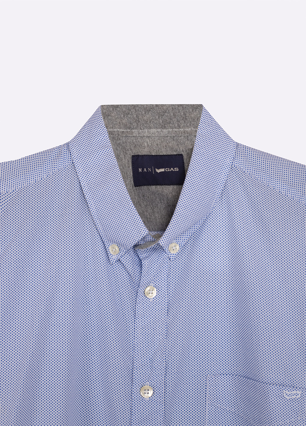 Голубой кэжуал рубашка с геометрическим узором Gas