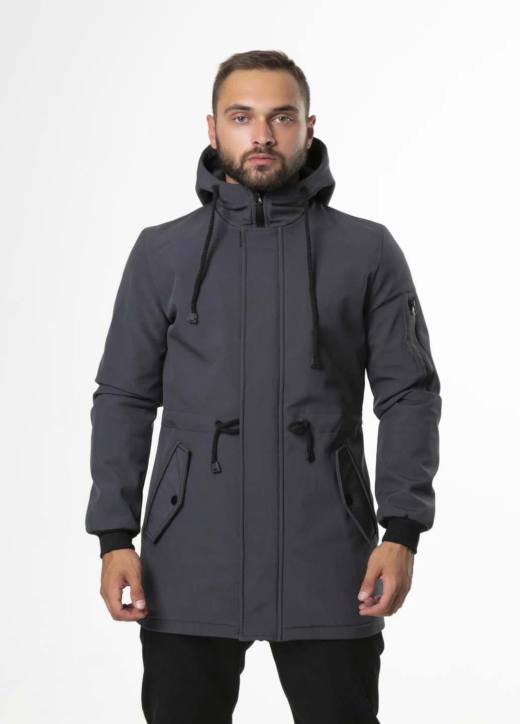 Серая демисезонная куртка мужская осенняя /весенняя softshell v2.0 демисезонная серая Intruder